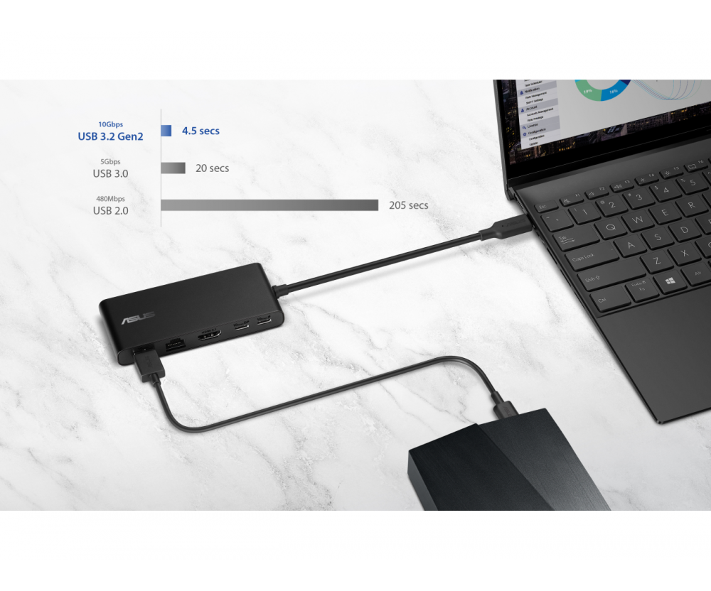 ASUS DC201 DUAL 4K USB-C Dock 90XB094N-BDS000