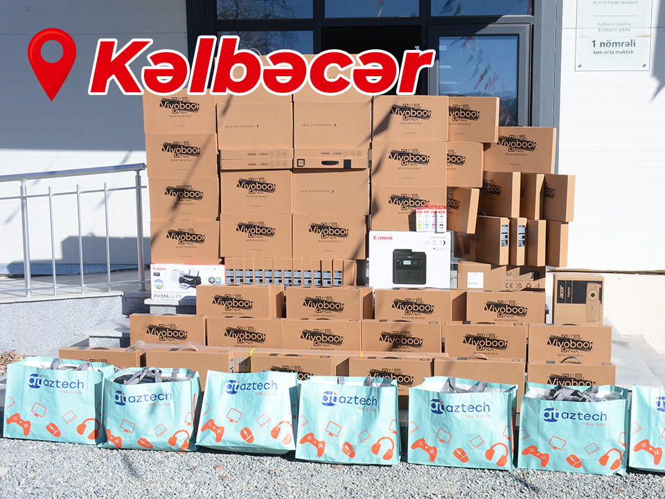 Kəlbəcər məktəbinə 73 noutbuk HƏDİYYƏ olundu!